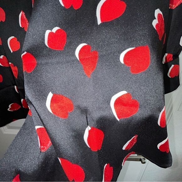 Chico’s Heart Print Button Front Blouse Top Chicos - Picture 5 of 7